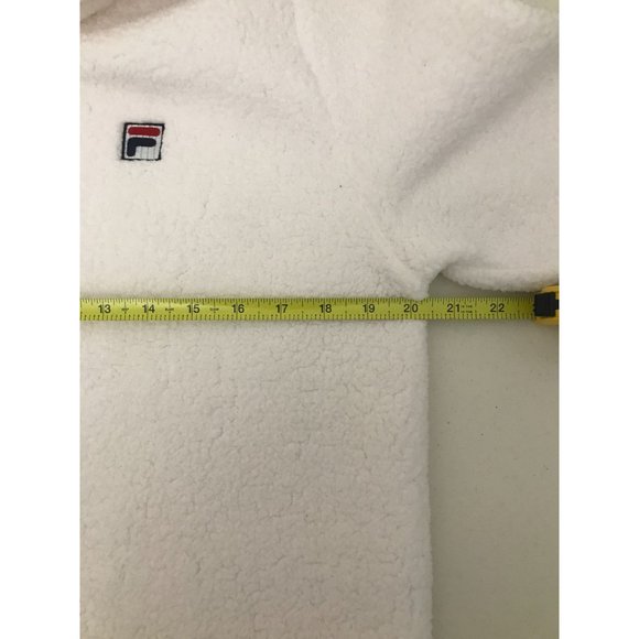 Vintage Fila Soft Warm Women’s S White Hoodie Sweatshirt *14 - Picture 2 of 4